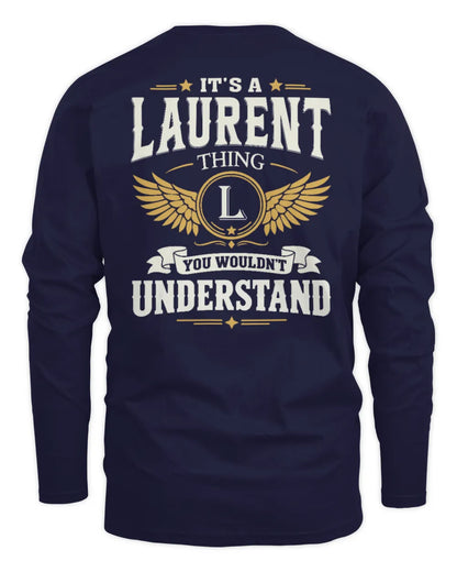 LAURENT KT06-M008 It’s a [NAME] Thing – You Wouldn’t Understand | Personalized Vintage T-Shirt - Men's Long Sleeved T-Shirt - Navy