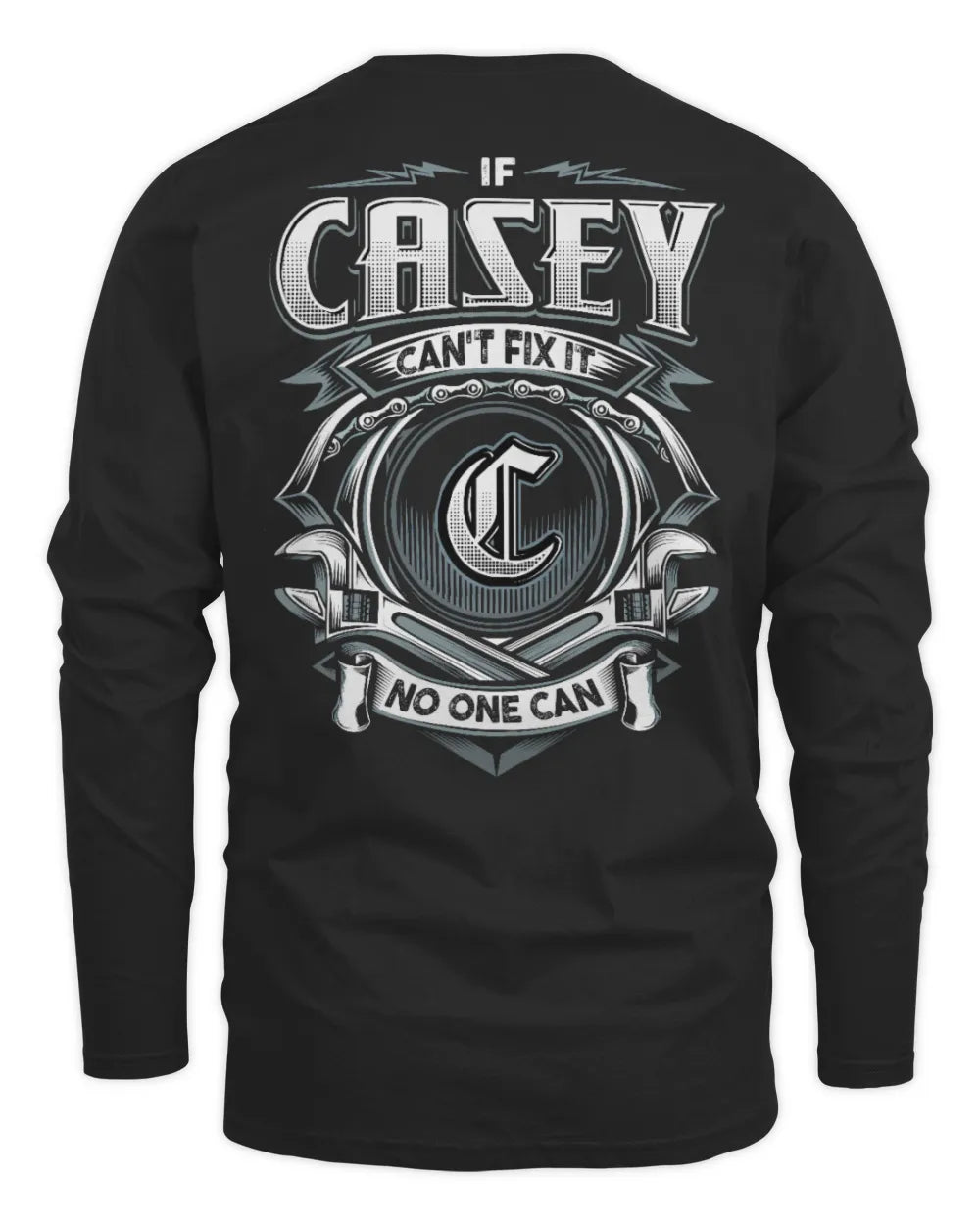 CASEY AP81-K4-626 - Personalized Ahmed Quote Apparel “If Ahmed Can't Fix It, No One Can” - Men's Long Sleeved T-Shirt - Black