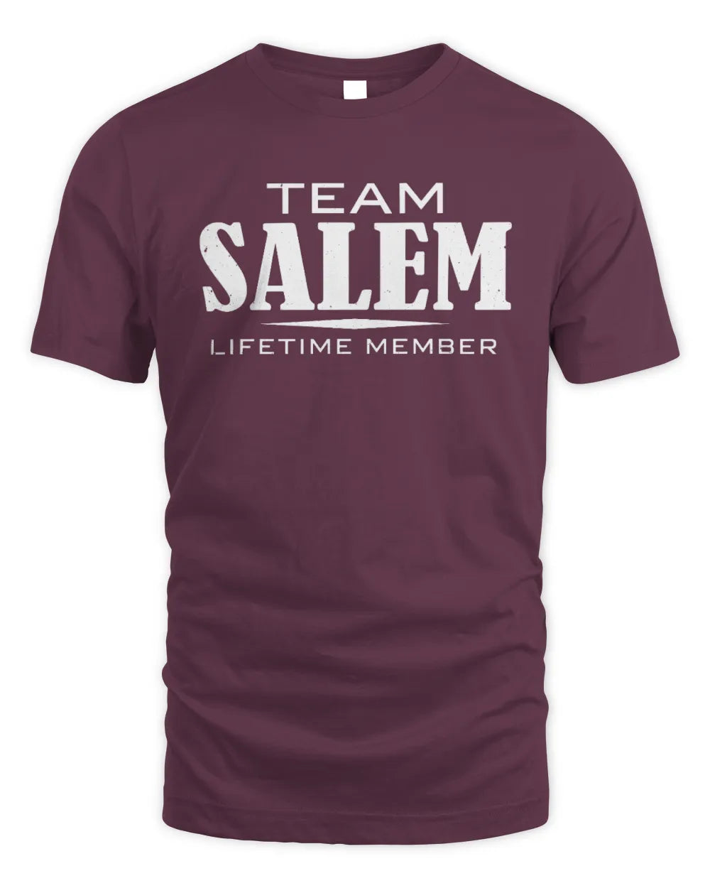 SALEM BL62-K4-128 - Personalized “Team NAME Lifetime Member” - Unisex Standard T-Shirt - Maroon