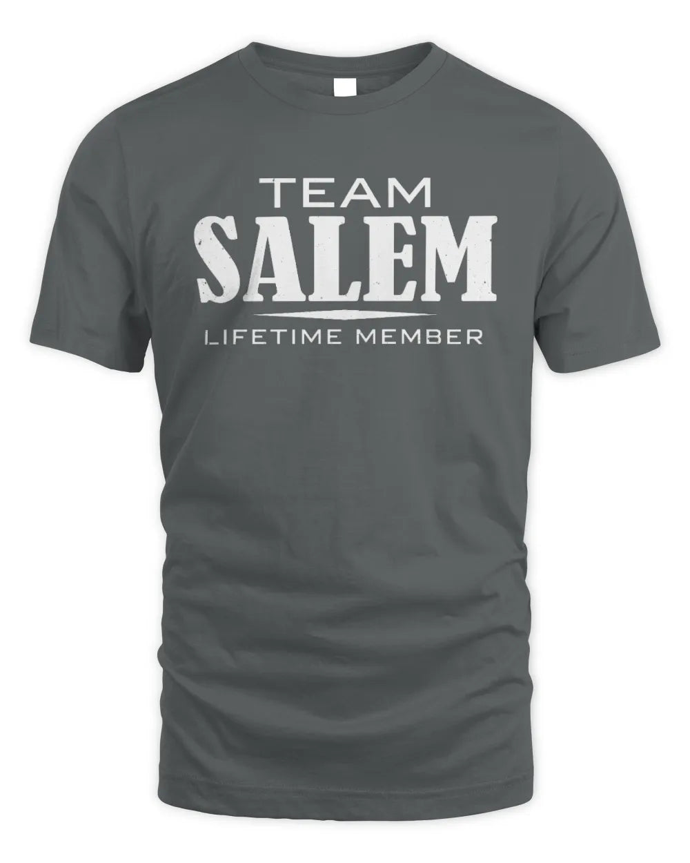 SALEM BL62-K4-128 - Personalized “Team NAME Lifetime Member” - Unisex Standard T-Shirt - Charcoal