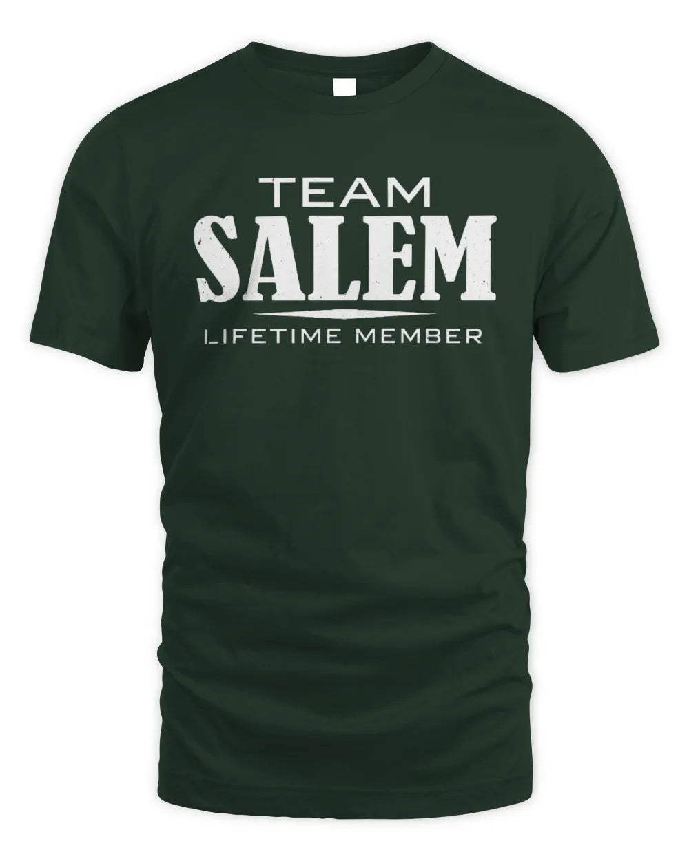 SALEM BL62-K4-128 - Personalized “Team NAME Lifetime Member” - Unisex Standard T-Shirt - Forest Green