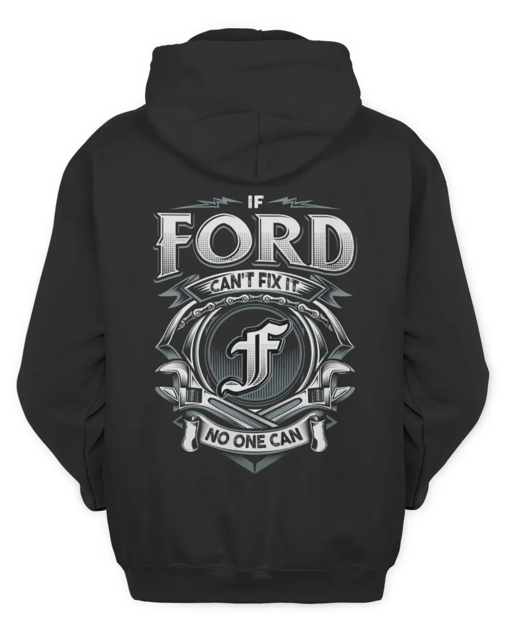 FORD AP81-K4-626 - Personalized Ahmed Quote Apparel “If Ahmed Can't Fix It, No One Can” - Unisex Hoodie - Black