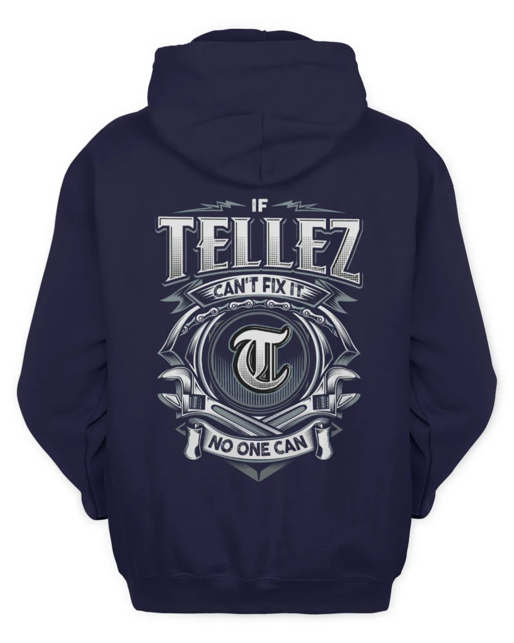 TELLEZ AP81-K4-626 - Personalized Ahmed Quote Apparel “If Ahmed Can't Fix It, No One Can” - Unisex Hoodie - Navy