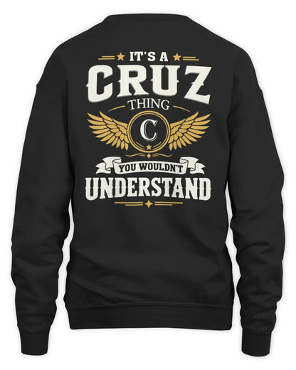 CRUZ KT06-M008 It’s a [NAME] Thing – You Wouldn’t Understand | Personalized Vintage T-Shirt - Unisex Sweatshirt - Black