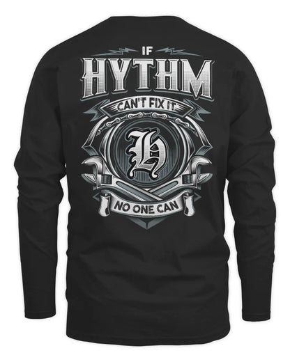 HYTHM AP81-K4-626 - Personalized Ahmed Quote Apparel “If Ahmed Can't Fix It, No One Can” - Men's Long Sleeved T-Shirt - Black