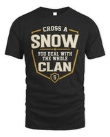 SNOW NT1-K008 Cross A/An NAME, You Deal With the Whole Clan | Personalized Vintage T-Shirt - Unisex Standard T-Shirt - Black