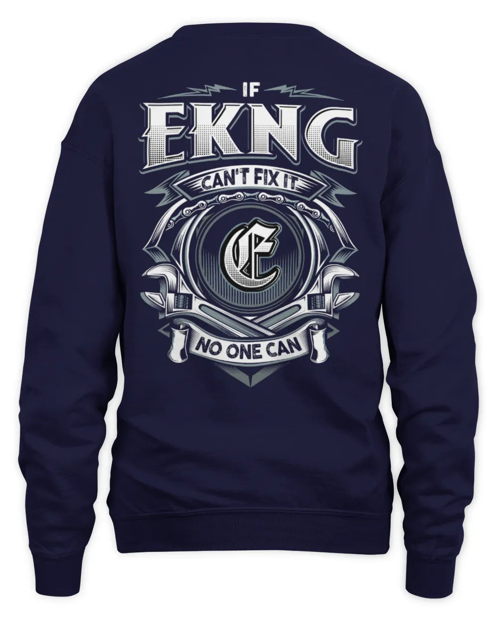 EKNG AP81-K4-626 - Personalized Ahmed Quote Apparel “If Ahmed Can't Fix It, No One Can” - Unisex Sweatshirt - Navy