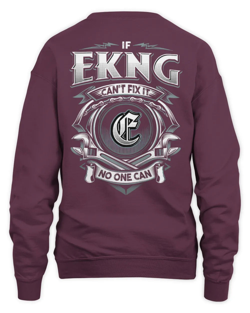 EKNG AP81-K4-626 - Personalized Ahmed Quote Apparel “If Ahmed Can't Fix It, No One Can” - Unisex Sweatshirt - Maroon