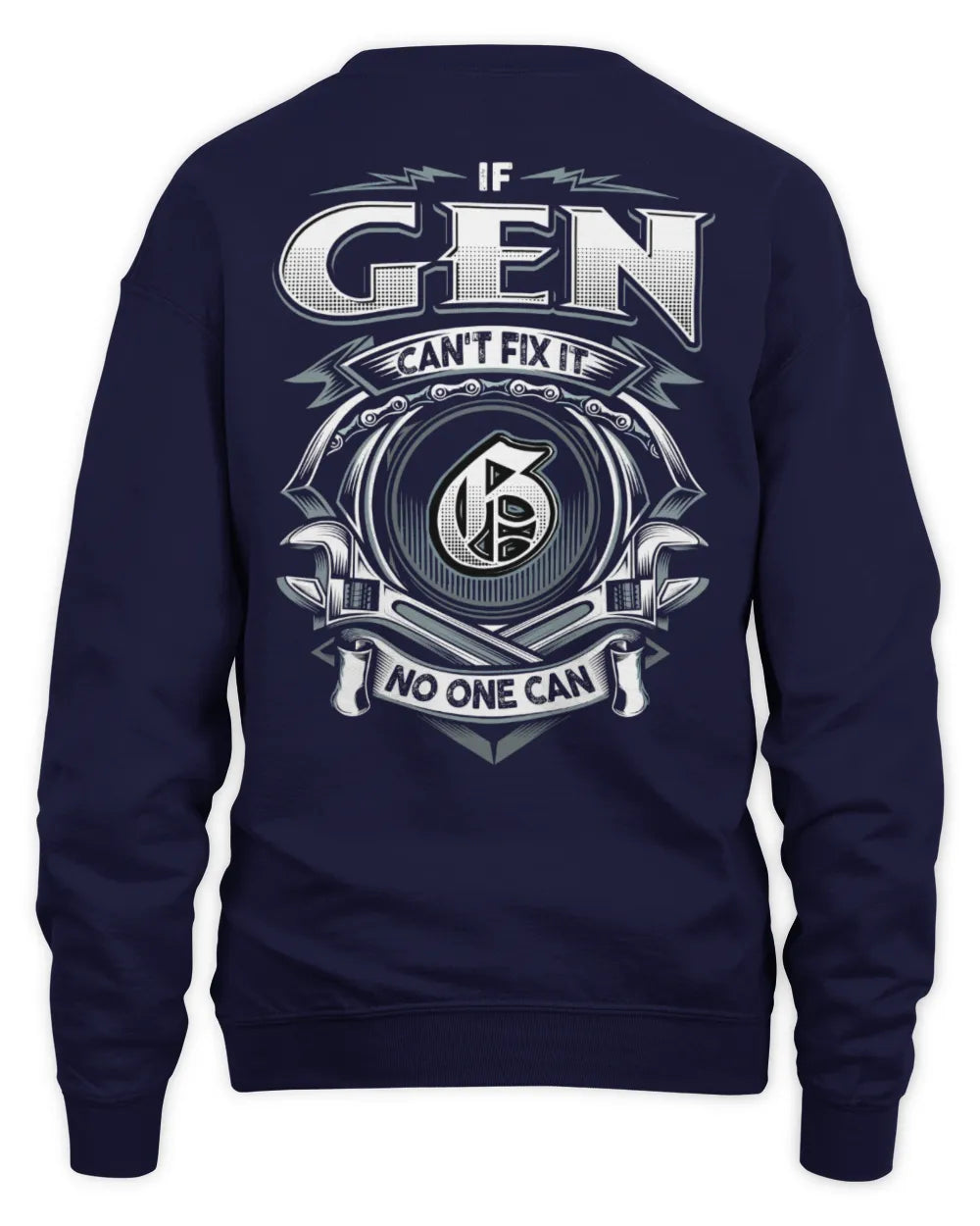 GEN AP81-K4-626 - Personalized Ahmed Quote Apparel “If Ahmed Can't Fix It, No One Can” - Unisex Sweatshirt - Navy