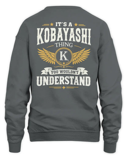 KOBAYASHI KT06-M008 It’s a [NAME] Thing – You Wouldn’t Understand | Personalized Vintage T-Shirt - Unisex Sweatshirt - Charcoal