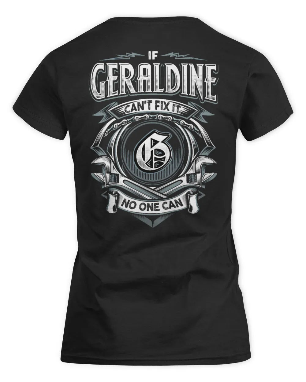 GERALDINE AP81-K4-626 - Personalized Ahmed Quote Apparel “If Ahmed Can't Fix It, No One Can” - Women's Standard T-Shirt - Black