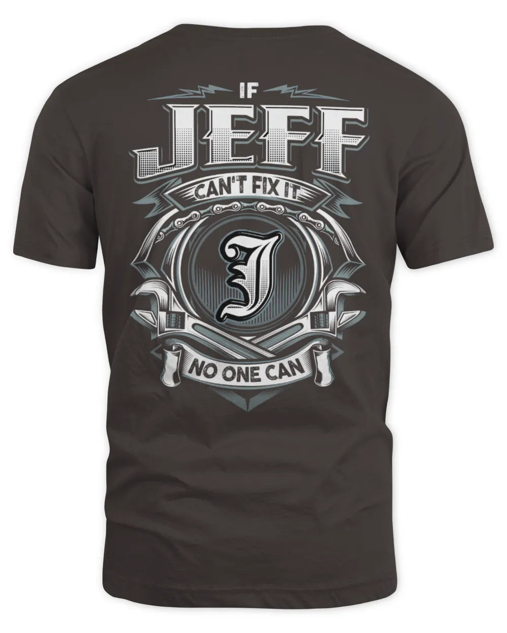 JEFF AP81-K4-626 - Personalized Ahmed Quote Apparel “If Ahmed Can't Fix It, No One Can” - Unisex Standard T-Shirt - Dark Chocolate