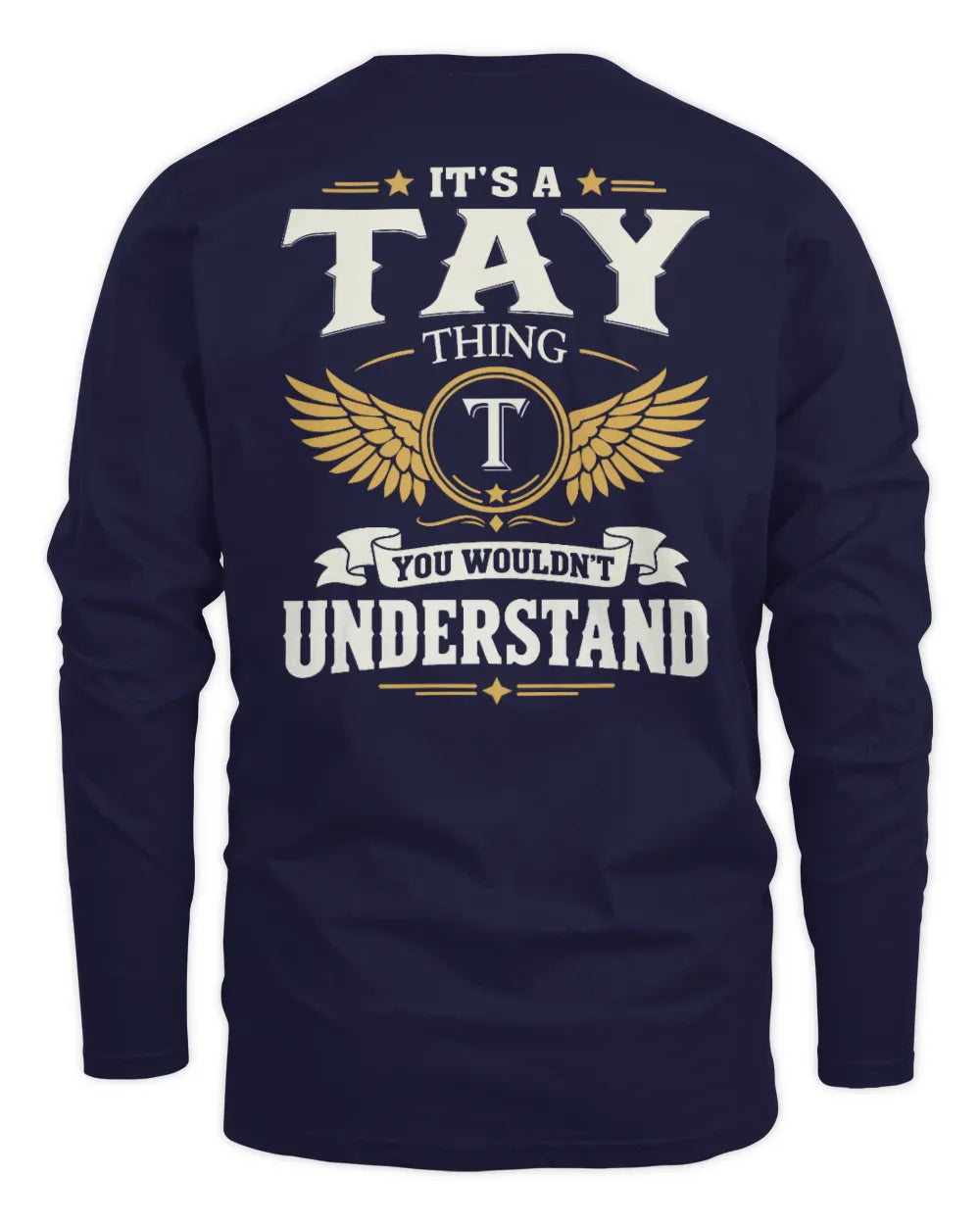 TAY KT06-M008 It’s a [NAME] Thing – You Wouldn’t Understand | Personalized Vintage T-Shirt - Men's Long Sleeved T-Shirt - Navy