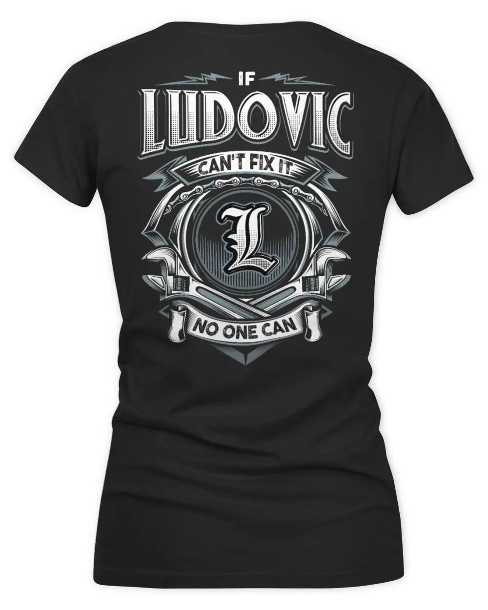 LUDOVIC AP81-K4-626 - Personalized Ahmed Quote Apparel “If Ahmed Can't Fix It, No One Can” - Women's V-Neck T-Shirt - Black