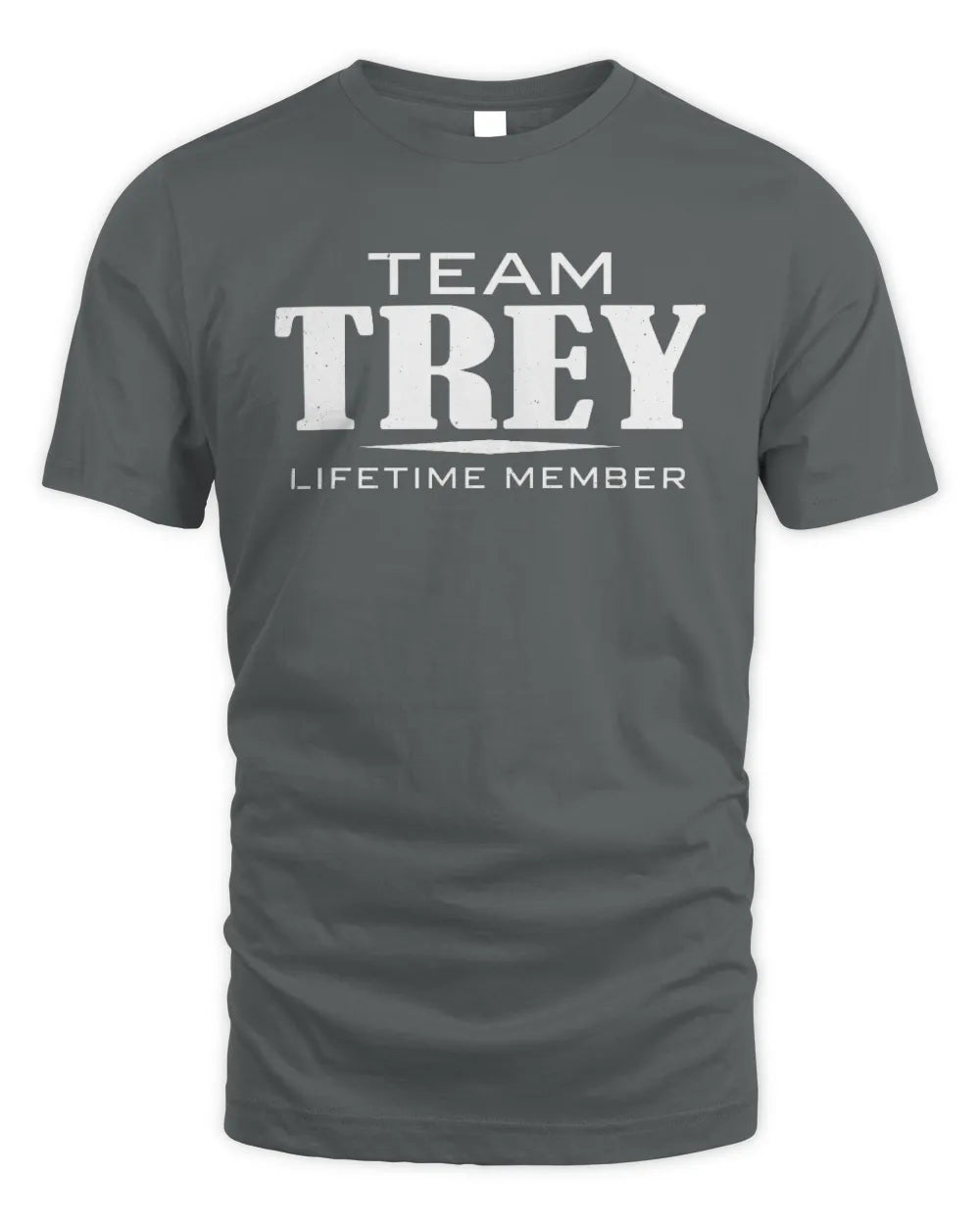 TREY BL62-K4-128 - Personalized “Team NAME Lifetime Member” - Unisex Standard T-Shirt - Charcoal