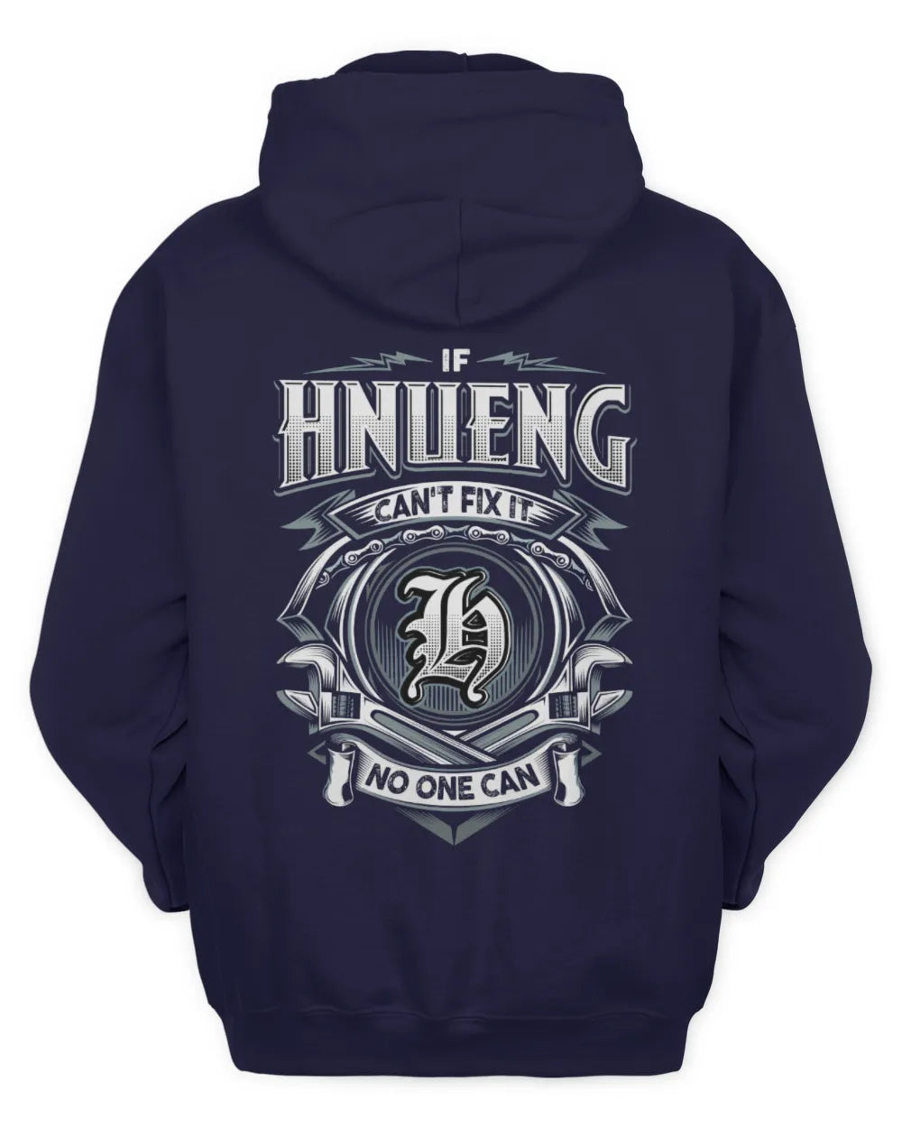 HNUENG AP81-K4-626 - Personalized Ahmed Quote Apparel “If Ahmed Can't Fix It, No One Can” - Unisex Hoodie - Navy