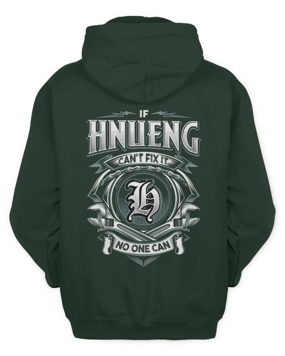 HNUENG AP81-K4-626 - Personalized Ahmed Quote Apparel “If Ahmed Can't Fix It, No One Can” - Unisex Hoodie - Forest Green