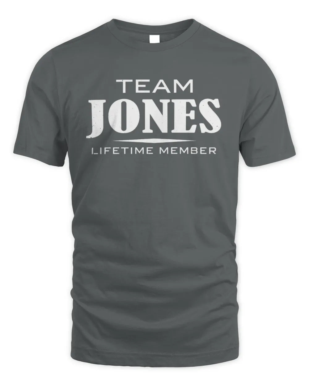 JONES BL62-K4-128 - Personalized “Team NAME Lifetime Member” - Unisex Standard T-Shirt - Charcoal
