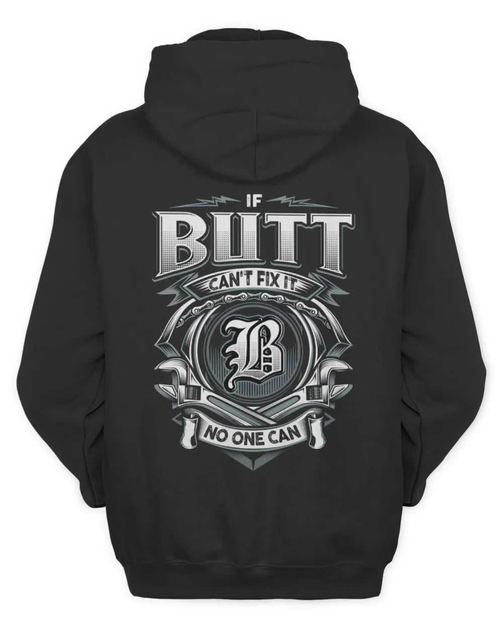 BUTT AP81-K4-626 - Personalized Ahmed Quote Apparel “If Ahmed Can't Fix It, No One Can” - Unisex Hoodie - Black