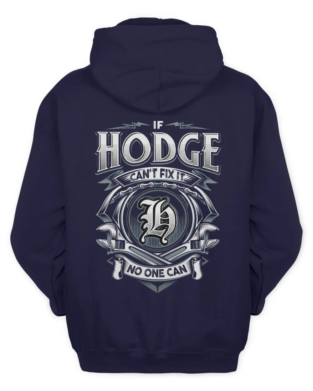 HODGE AP81-K4-626 - Personalized Ahmed Quote Apparel “If Ahmed Can't Fix It, No One Can” - Unisex Hoodie - Navy