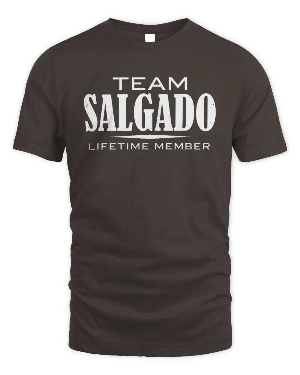SALGADO BL62-K4-128 - Personalized “Team NAME Lifetime Member” - Unisex Standard T-Shirt - Dark Chocolate