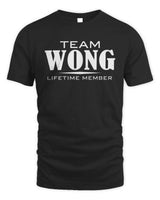 WONG BL62-K4-128 - Personalized “Team NAME Lifetime Member” - Unisex Standard T-Shirt - Black