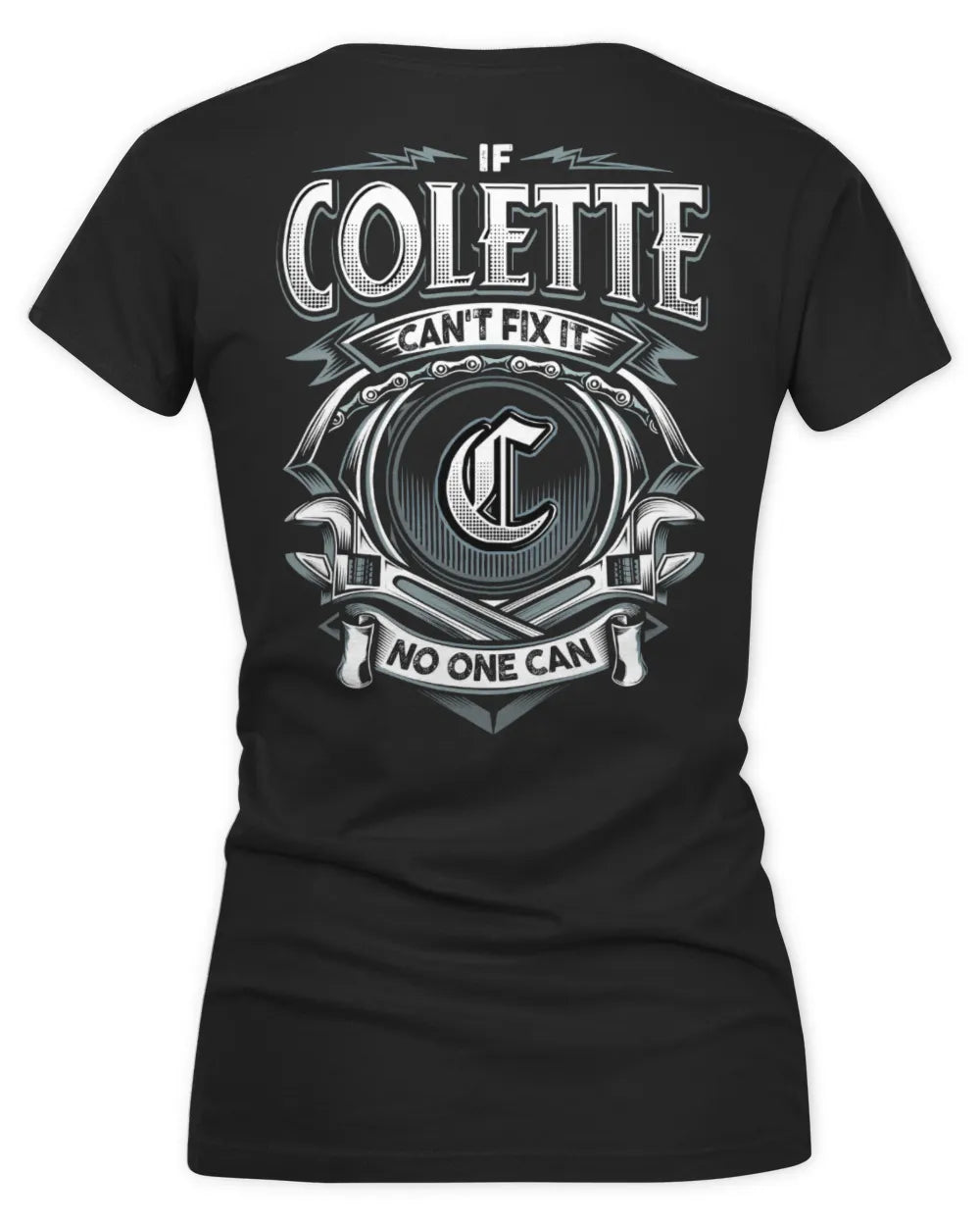 COLETTE AP81-K4-626 - Personalized Ahmed Quote Apparel “If Ahmed Can't Fix It, No One Can” - Women's V-Neck T-Shirt - Black