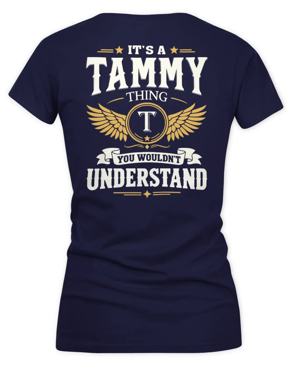 TAMMY KT06-M008 It’s a [NAME] Thing – You Wouldn’t Understand | Personalized Vintage T-Shirt - Women's V-Neck T-Shirt - Navy