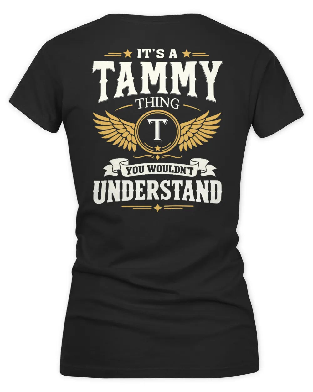 TAMMY KT06-M008 It’s a [NAME] Thing – You Wouldn’t Understand | Personalized Vintage T-Shirt - Women's V-Neck T-Shirt - Black