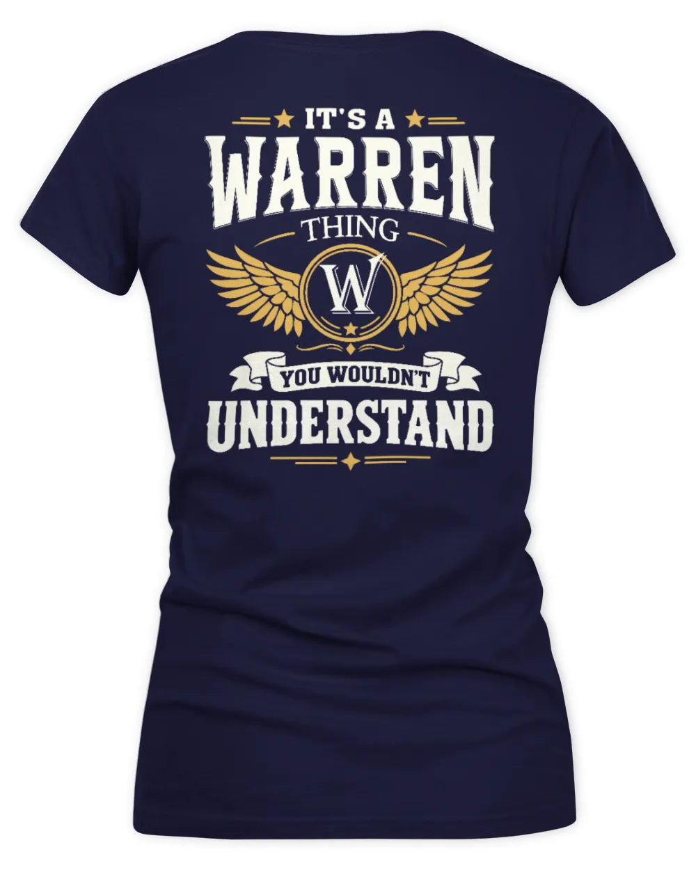 WARREN KT06-M008 It’s a [NAME] Thing – You Wouldn’t Understand | Personalized Vintage T-Shirt - Women's V-Neck T-Shirt - Navy