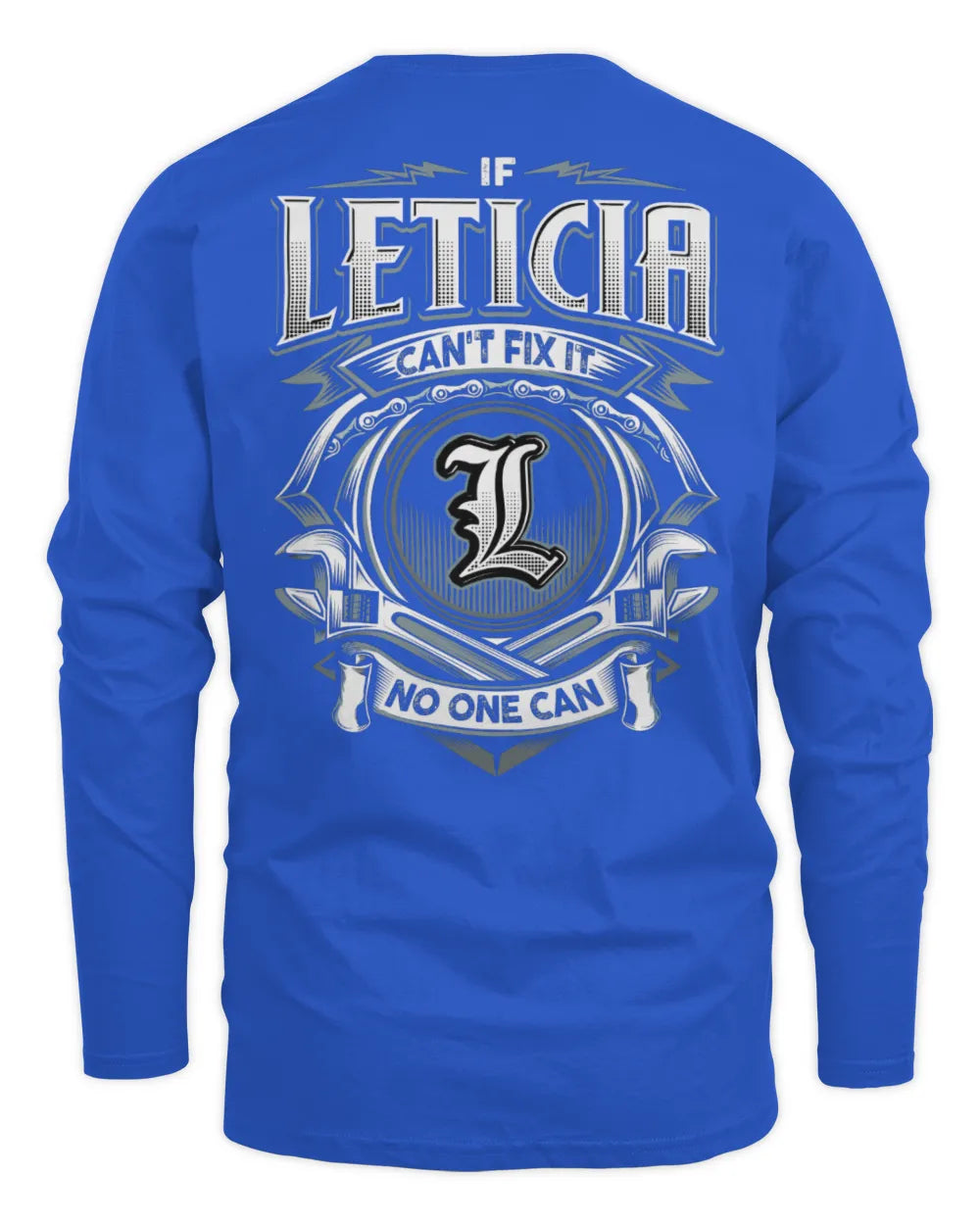LETICIA AP81-K4-626 - Personalized Ahmed Quote Apparel “If Ahmed Can't Fix It, No One Can” - Men's Long Sleeved T-Shirt - Royal