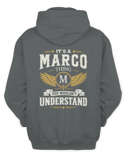 MARCO KT06-M008 It’s a [NAME] Thing – You Wouldn’t Understand | Personalized Vintage T-Shirt - Unisex Hoodie - Charcoal