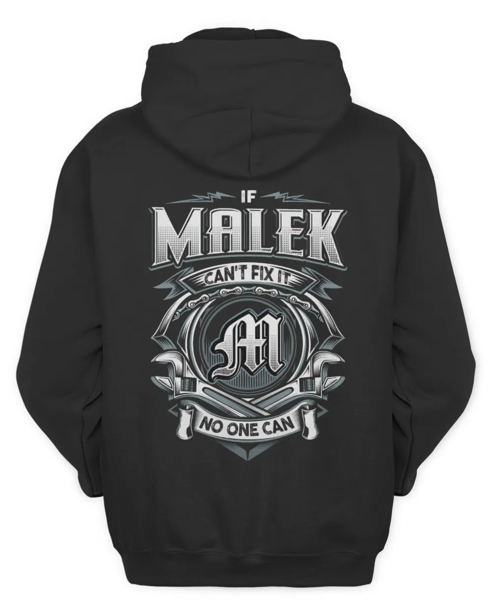 MALEK AP81-K4-626 - Personalized Ahmed Quote Apparel “If Ahmed Can't Fix It, No One Can” - Unisex Hoodie - Black