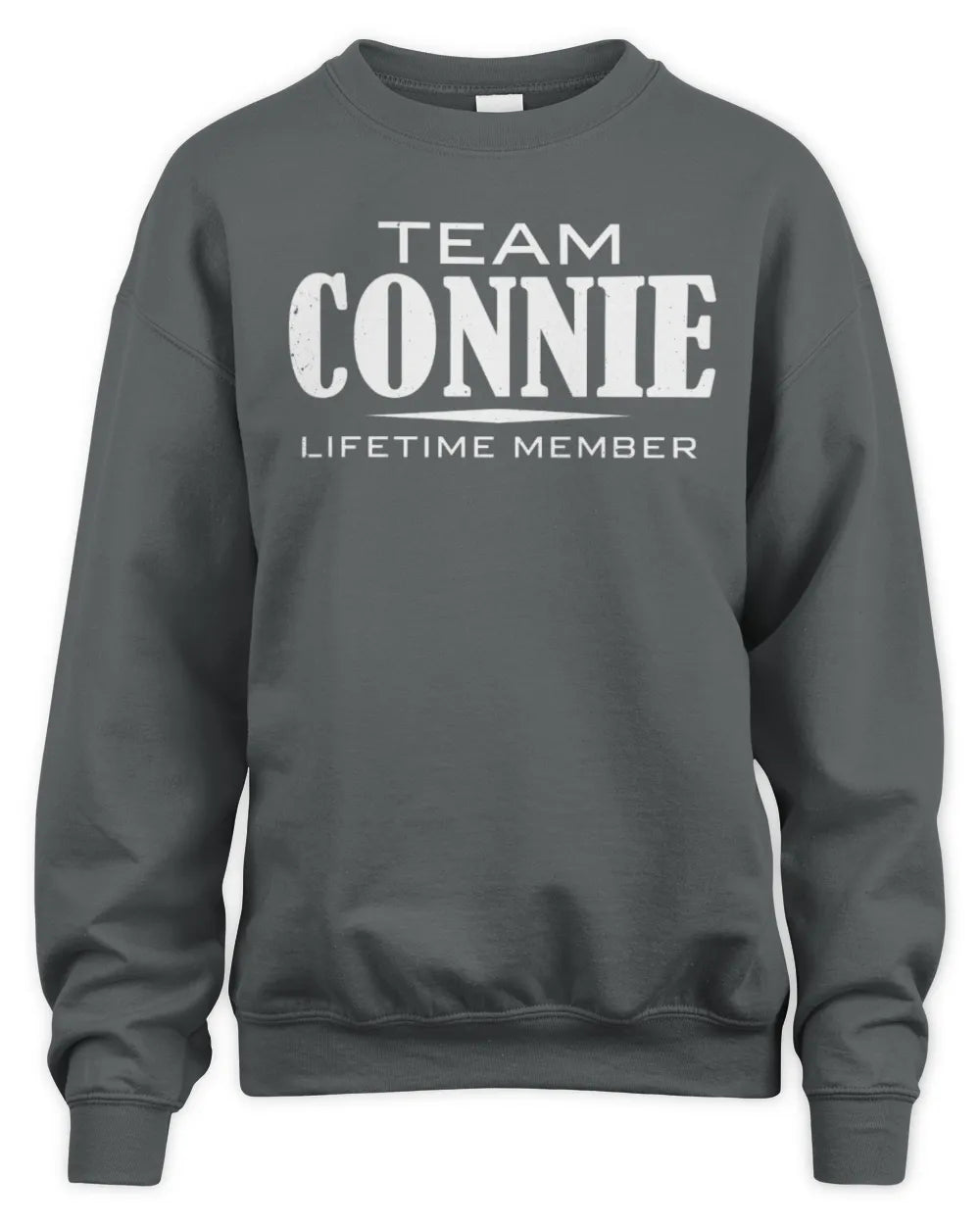 CONNIE BL62-K4-128 - Personalized “Team NAME Lifetime Member” - Unisex Sweatshirt - Charcoal