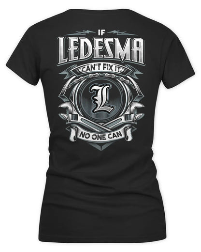 LEDESMA AP81-K4-626 - Personalized Ahmed Quote Apparel “If Ahmed Can't Fix It, No One Can” - Women's V-Neck T-Shirt - Black