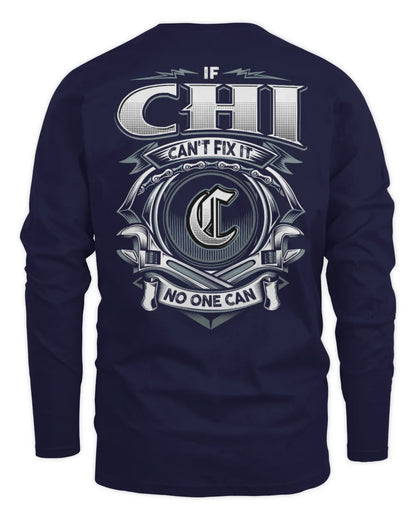 CHI AP81-K4-626 - Personalized Ahmed Quote Apparel “If Ahmed Can't Fix It, No One Can” - Men's Long Sleeved T-Shirt - Navy
