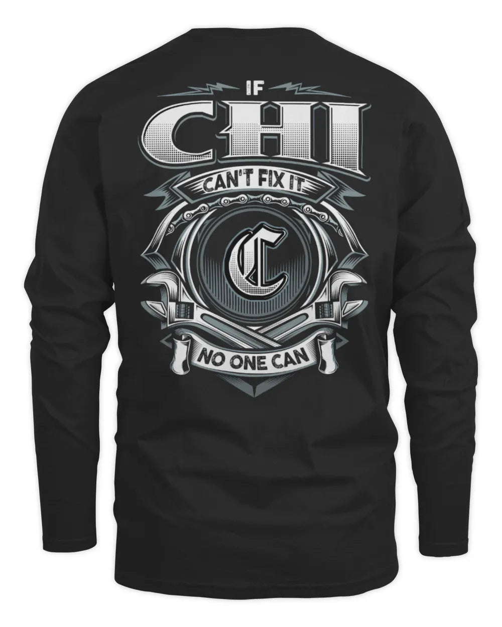CHI AP81-K4-626 - Personalized Ahmed Quote Apparel “If Ahmed Can't Fix It, No One Can” - Men's Long Sleeved T-Shirt - Black
