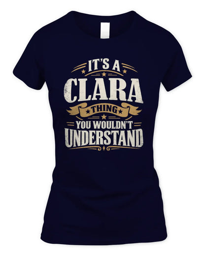 CLARA P08 TH51 - Personalized “It’s a/an [NAME] Thing – You Wouldn’t Understand” Shirt - Women's Standard T-Shirt - Navy