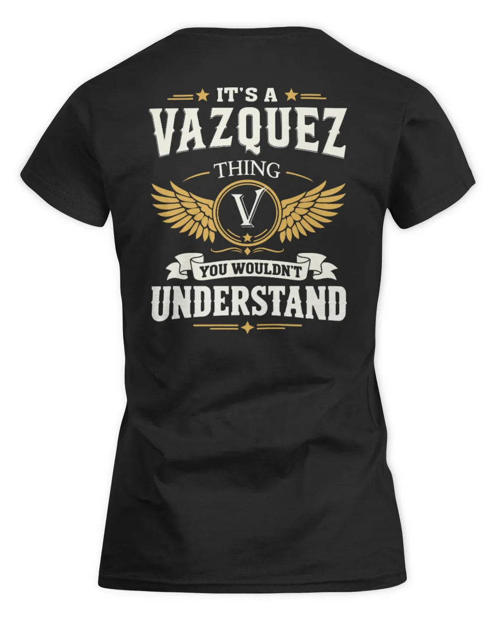 VAZQUEZ KT06-M008 It’s a [NAME] Thing – You Wouldn’t Understand | Personalized Vintage T-Shirt - Women's Standard T-Shirt - Black