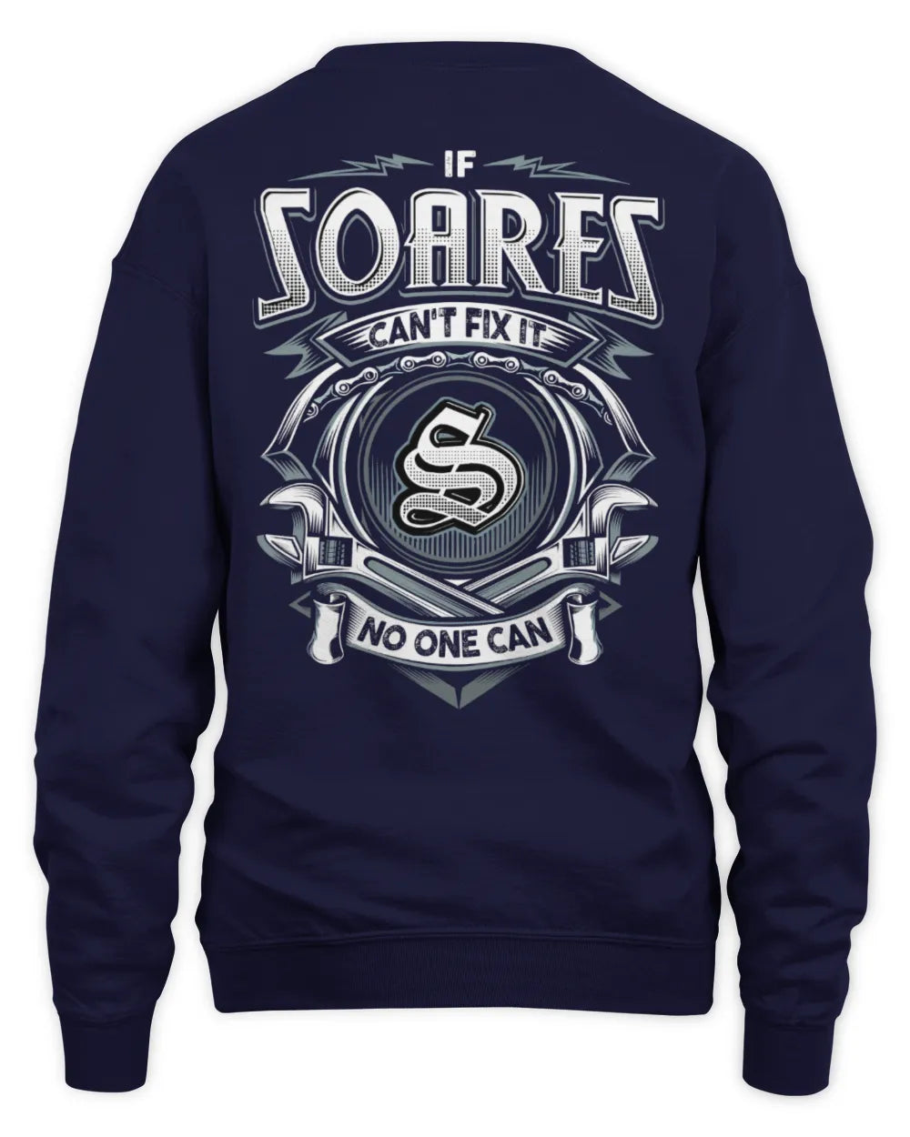 SOARES AP81-K4-626 - Personalized Ahmed Quote Apparel “If Ahmed Can't Fix It, No One Can” - Unisex Sweatshirt - Navy