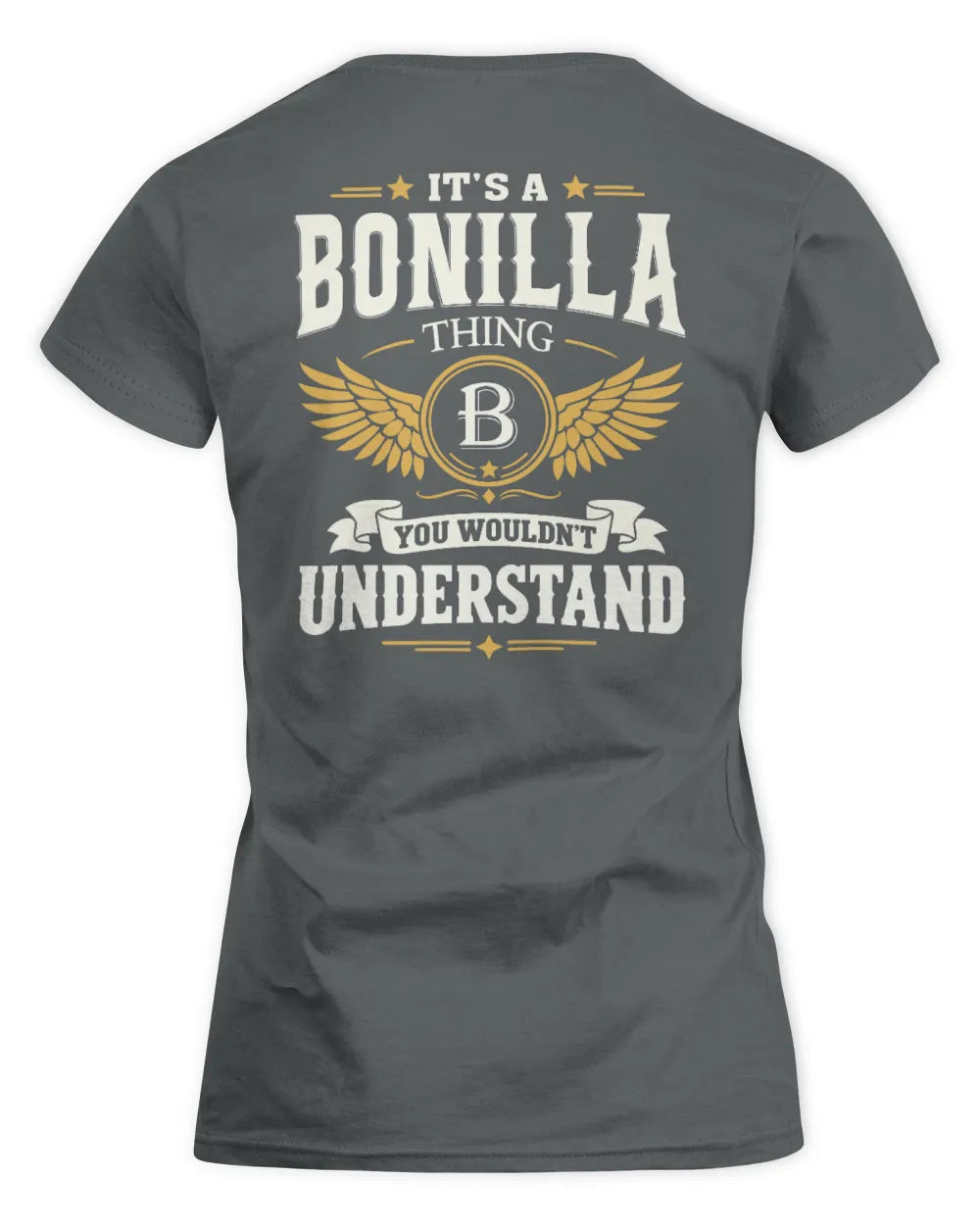 BONILLA KT06-M008 It’s a [NAME] Thing – You Wouldn’t Understand | Personalized Vintage T-Shirt - Women's Standard T-Shirt - Charcoal