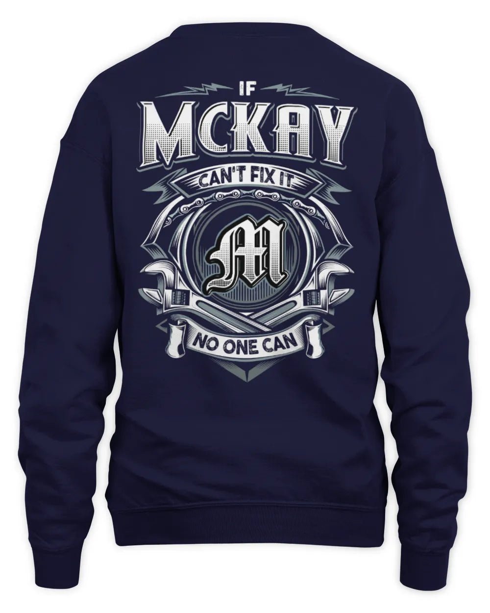 MCKAY AP81-K4-626 - Personalized Ahmed Quote Apparel “If Ahmed Can't Fix It, No One Can” - Unisex Sweatshirt - Navy
