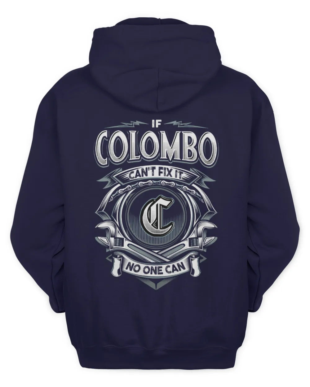COLOMBO AP81-K4-626 - Personalized Ahmed Quote Apparel “If Ahmed Can't Fix It, No One Can” - Unisex Hoodie - Navy