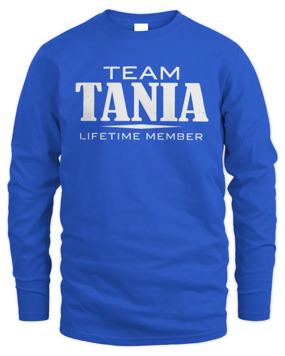 TANIA BL62-K4-128 - Personalized “Team NAME Lifetime Member” - Men's Long Sleeved T-Shirt - Royal
