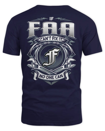 FAA AP81-K4-626 - Personalized Ahmed Quote Apparel “If Ahmed Can't Fix It, No One Can” - Unisex Standard T-Shirt - Navy