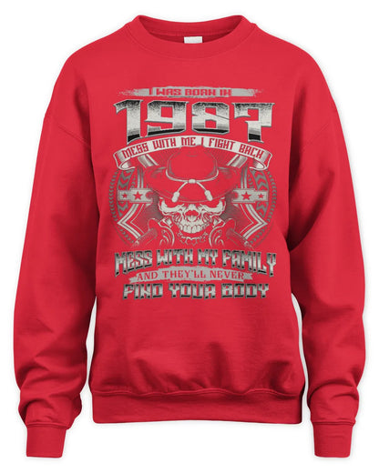 1987 HH89-K2 – Protective Family Quote T-Shirt - Unisex Sweatshirt - Red