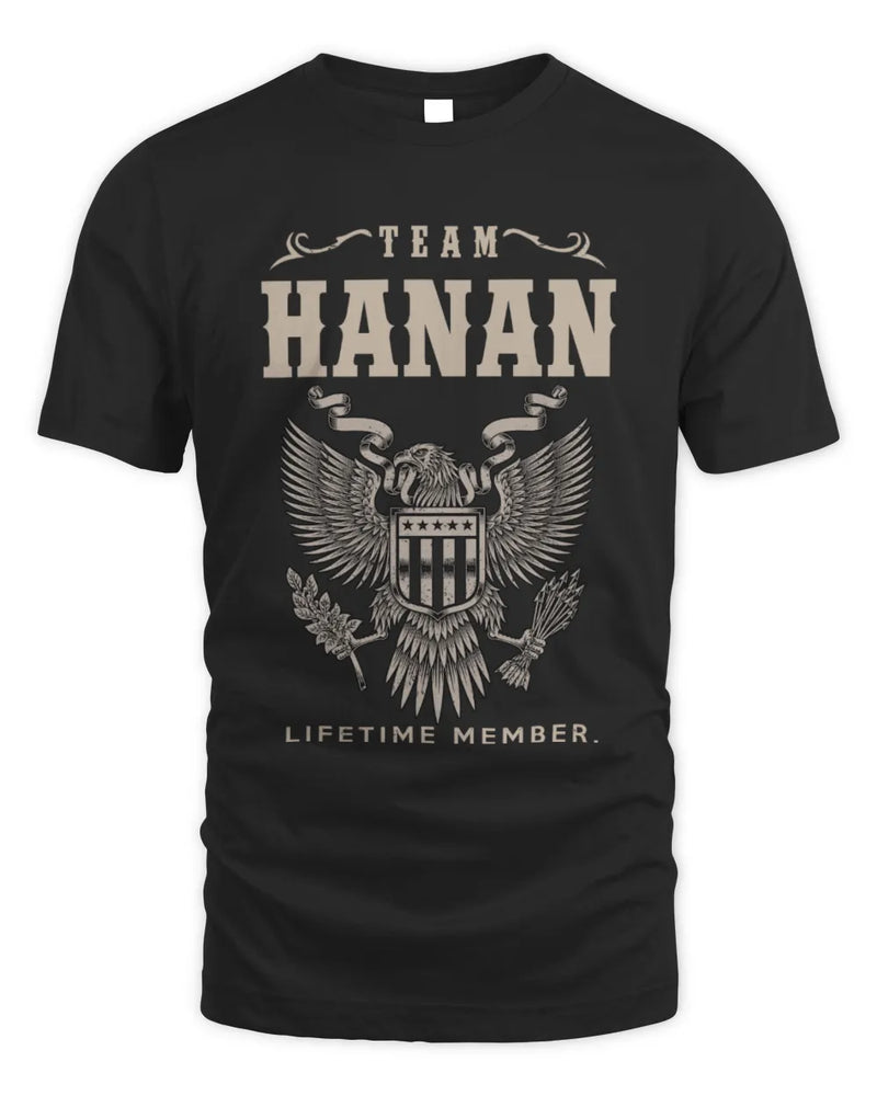 HANAN TP06-K82 – Personalized Classic Style Apparel “Team NAME Lifetime Member” - Unisex Standard T-Shirt - Black