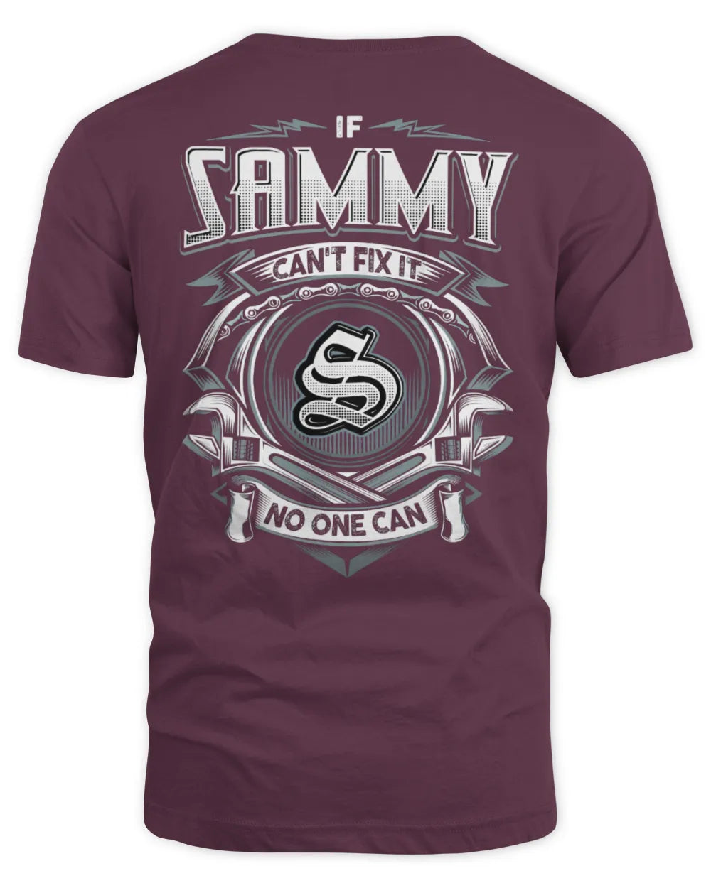 SAMMY AP81-K4-626 - Personalized Ahmed Quote Apparel “If Ahmed Can't Fix It, No One Can” - Unisex Standard T-Shirt - Maroon