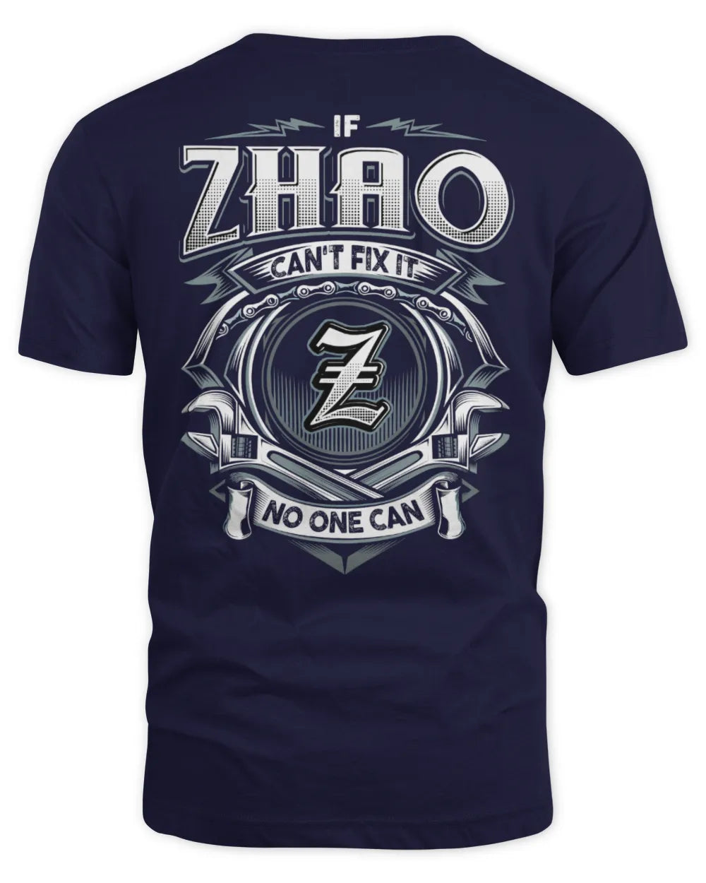 ZHAO AP81-K4-626 - Personalized Ahmed Quote Apparel “If Ahmed Can't Fix It, No One Can” - Unisex Standard T-Shirt - Navy