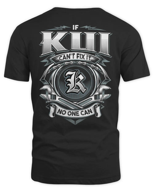 KUI AP81-K4-626 - Personalized Ahmed Quote Apparel “If Ahmed Can't Fix It, No One Can” - Unisex Standard T-Shirt - Black